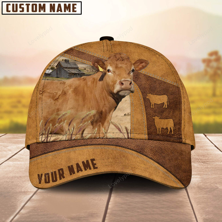 Custom Name Limousin Cattle Cap , Cattle Hat, Farm Baseball Hat, Cap Hat For Farmer Farm Lover