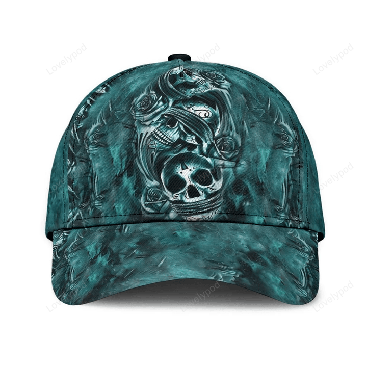 Classic Cap With Skull, Skull Baseball Hat For Men Women, Gift For Skull Lovers