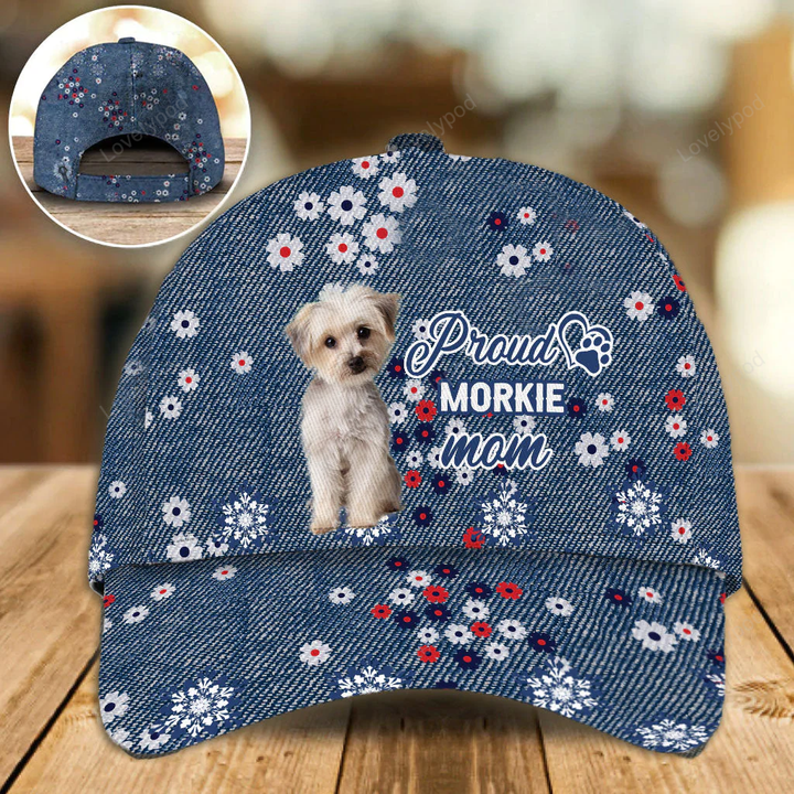Morkie Proud Mom Classic Cap Hat, Summer Cap Hat For Dog Mom, Women Cap Hat