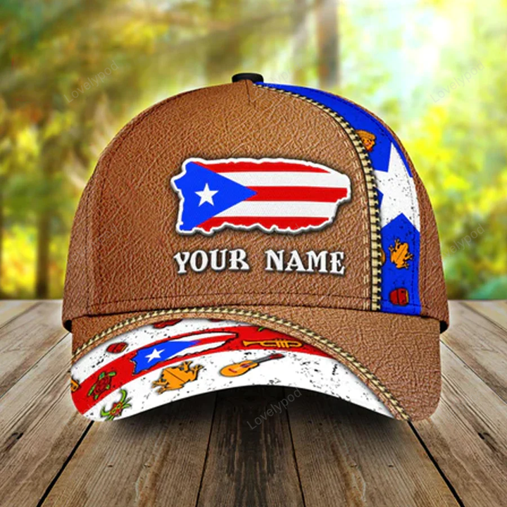 Customized Puerto Rico Cap, Classic Cap Hat For Puerto Rico Friends