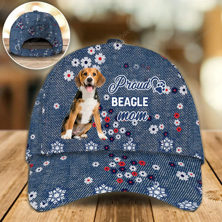 Beagle Proud Mom Cap, Classic Cap Hat For Dog Lover, Women Dog Cap Hat