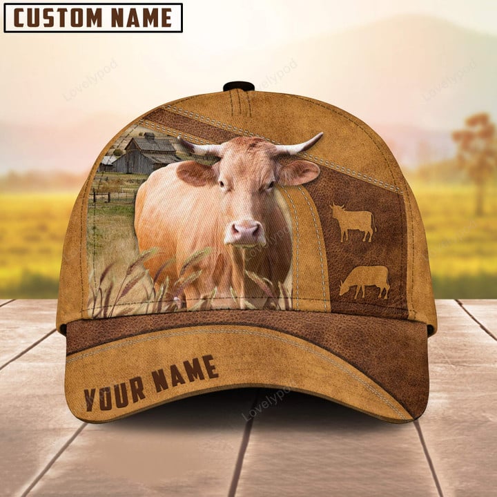 Personalized Name Gelbvieh Cattle Cap , Cattle Hat, Farm Baseball Hat, Cap Hat For Farmer Farm Lover