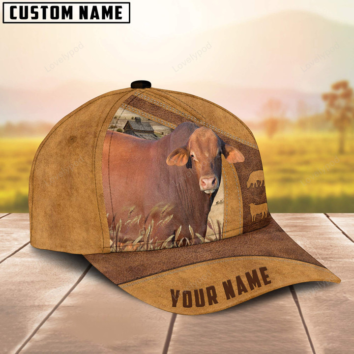 Red Brangus Custom Name Cap, Cattle Hat, Farm Baseball Hat, Cap Hat For Farmer Farm Lover