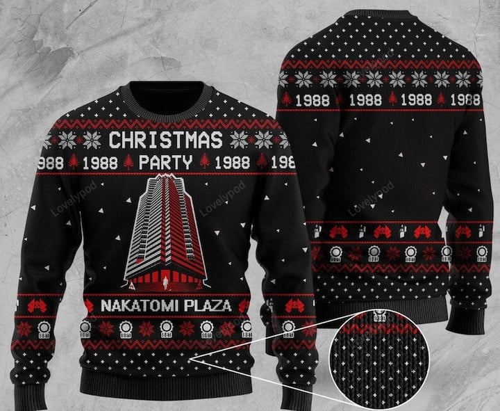 Christmas Party Nakatomi Plaza Ugly Christmas Sweater, Xmas Sweater, Christmas Gift Sweatshirt