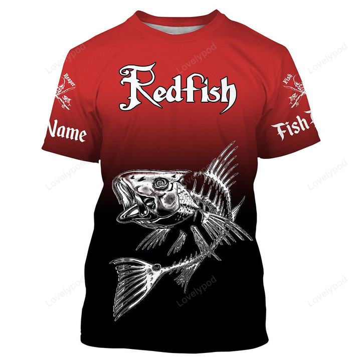 Redfish Puppy Drum Fishing Custom Name 3D All Over Printed Shirts