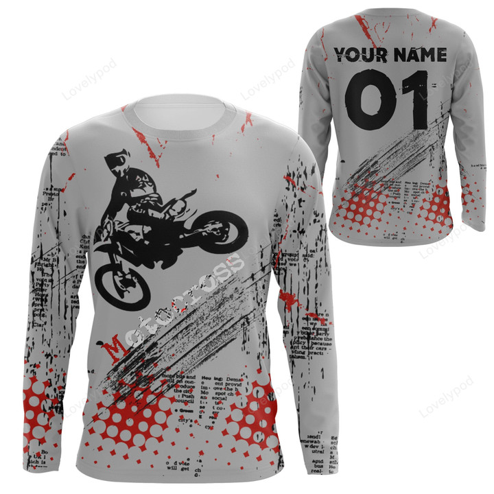 Personalized Motocross Jersey UPF30+ Freestyle, FMX Dirt Bike Riders Off-road Motorcycle Racing sweatshirt