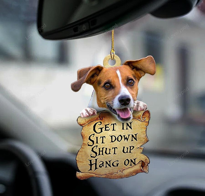 Jack Russell Terrier Christmas ornament, Get In Jack Russell Terrier Lovers Two Sided Ornament
