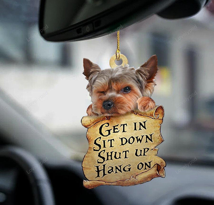 Yorkshire Terrier Christmas ornament, Get In Yorkshire Terrier Lover Dog Two Sided Ornament