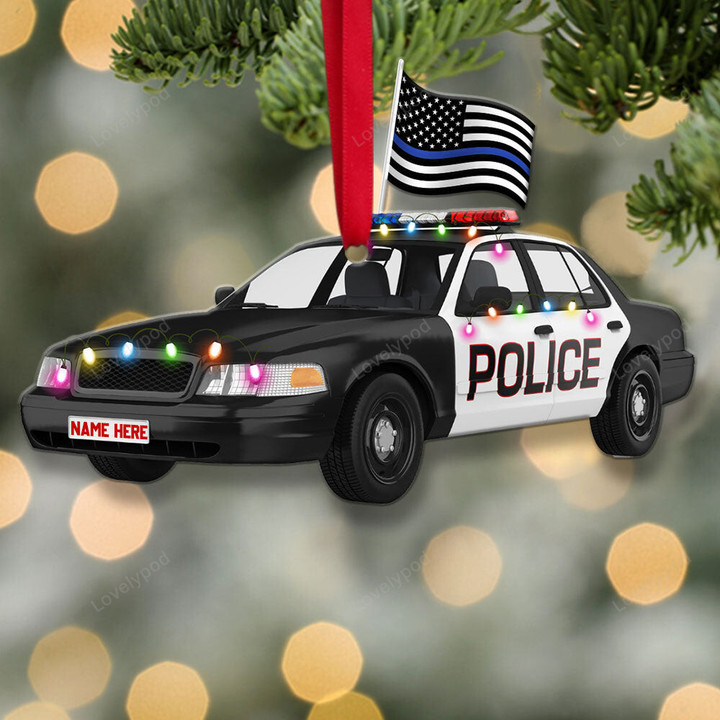 Police Car Christmas Ornament - Personalized Christmas Gift For Police