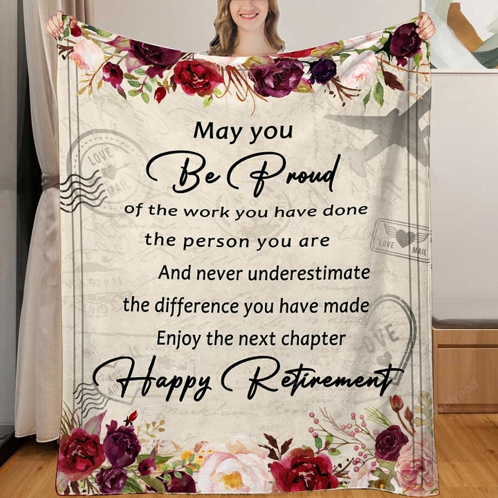 Retirement Gifts for Women, Retirement Blankets for Female Mom Wife Grandma Nurses Friends Coworkers