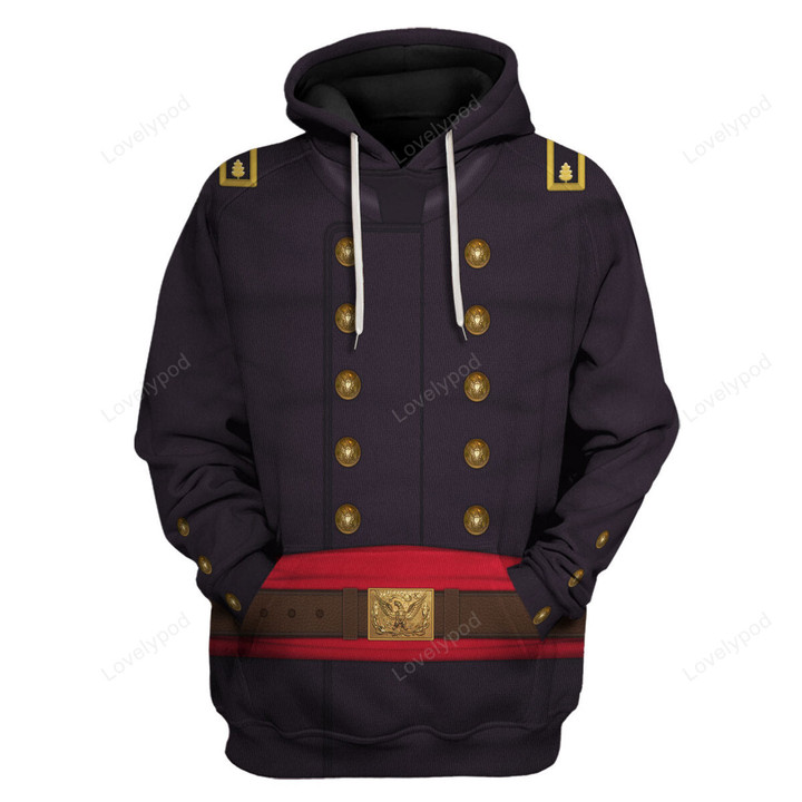 Union Army Major Infantry Uniform All Over Print Costume Hoodie Sweatshirt, Costume 3D shirt for Men and women