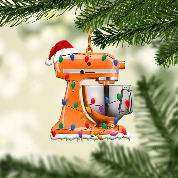 Christmas Baking Mixer Ornaments, Baking 2D Flat Ornament, Christmas gift