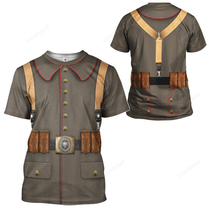 WW1 German Soldier Costumer 3D Tshirt Hoodie Apparel, German Soldier Cosplay 3D shirt