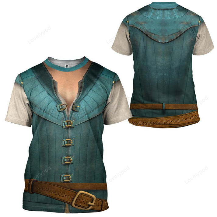 3D Flynn Rider Prince Rapunzel Costume 3D Tshirt Hoodie Apparel, Cosplay 3D shirt