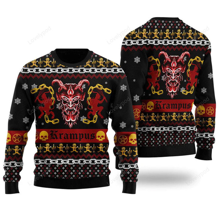 Krampus Horror Ugly Christmas Sweater For Men & Women