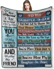 Daughter in Law Gifts, Gifts for Daughter in Law Blanket,to My Daughter in Law Blanket Birthday Gifts for Future Daughter in Law