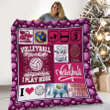 Volleyball Blanket, Eat Sleep Play Volleyball Blanket Gift For Volleyball Lovers Birthday Gift