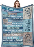 Gifts for Dad, Dad Birthday Gift, to My Dad Blanket, Dad Birthday Gift from Daughter,  Best Dad Gift Ideas Throw Blanket