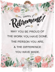 Retirement Gifts for Women 2022, Retirement Blankets for Female Mom Wife Grandma Nurses Coworkers Friends