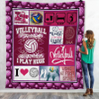 Volleyball Blanket, Eat Sleep Play Volleyball Blanket Gift For Volleyball Lovers Birthday Gift
