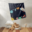 Outer Space Baby Boy Monthly Milestone Baby Blanket