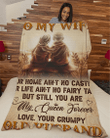 Personalized To My Wife Blanket From Husband, Our Home Ain't No Castle Old Couples, Custom Name Gifts For Christmas
