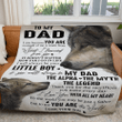 Wolf Blanket Gift Ideas For Dad, Throw Blanket Birthday Gifts to My Dad Father Ultra-Soft Cozy Fleece Blanket