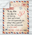 Personalized Air Mail Letter To My Mom Throw Blanket, Gift To Mom, Dad, Custom Blanket for Birthday, Christmas