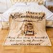Wedding Anniversary Gift for Her, Personalized Throw Blanket Gift for Couples, Love Gifts for Wife Husband
