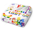 LGBT Gay Pride Rainbow Flag Blanket for Kids Adults Women,Soft Fleece Throw Blanket Cozy Bed Blankets