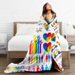 LGBT Gay Pride Rainbow Flag Blanket for Kids Adults Women,Soft Fleece Throw Blanket Cozy Bed Blankets