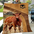 Red Angus Custom Name Blanket Collection, sherpa blanket Cow blanket 50x60, Gift for Farmer