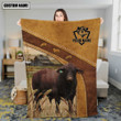Custom Name Gertrudis Brownie Farmhouse Fleece Blanket, Sherpa blanket, cow blanket 50x60 in, Gift for Farmer