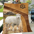 Sheep Fleece Blanket, Sherpa blanket, Sheep blanket 50x60 in, Gift for Farmer