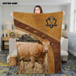 Limousin Fleece Blanket, Sherpa blanket, Limousin blanket 50x60 in, Gift for Farmer