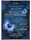 Fleece Blanket to My Daughter from Mom Dad You are My Sunshine Blanket
