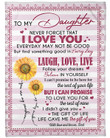 Personalized To My Daughter Blanket From Mom Dad, Daughter Gift from Mom, Daughter Gifts, Gifts for Daughter