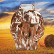 Texas Longhorn 3D All Over Printed Hoodie, Cow 3D Hoodie for men and women, Cow lover gift