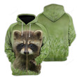 Raccoon 3D All Over Printed Shirt, Raccoon 3D hoodie, Gift for Raccoon Lovers
