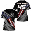 Personalized Racing sweatshirt UPF30+ Patriotic Work Less Ride More Dirt Bike Motocross Racewear