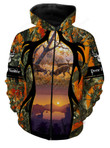 Deer Hunting clothes horn loop orange 3D all over print shirt, hoodie