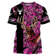 Country girl Deer hunting Pink camo custom Name 3D All over print Shirts