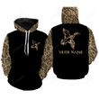 Duck Hunting Waterfowl Camo Customize Name 3D All Over Printed Shirts
