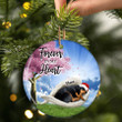 Rottweiler Sleeping Angel ceramic ornament, Rottweiler Christmas ornament, gift for dog lover
