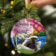 Schnauzer Angel ceramic ornament, Schnauzer Christmas ornament, gift for dog lover