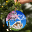 Chihuahua 2 sleeping Angel ceramic ornament, Chihuahua Christmas ornament, gift for dog lover