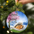 Bloodhound sleeping Angel ceramic ornament, Bloodhound Christmas ornament, gift for dog lover