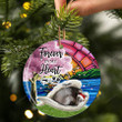 Greyhound sleeping Angel ceramic ornament, Greyhound Christmas ornament, gift for dog lover