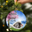 Greyhound sleeping Angel ceramic ornament, Greyhound Christmas ornament, gift for dog lover