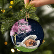 Bull Mastiff sleeping Angel ceramic ornament, Bull Mastiff Christmas ornament, gift for dog lover